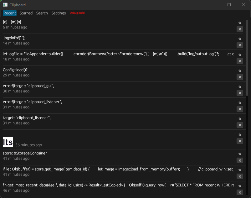 GitHub Itsits/Clipboard Quickly made clipboard manager to test EGUI